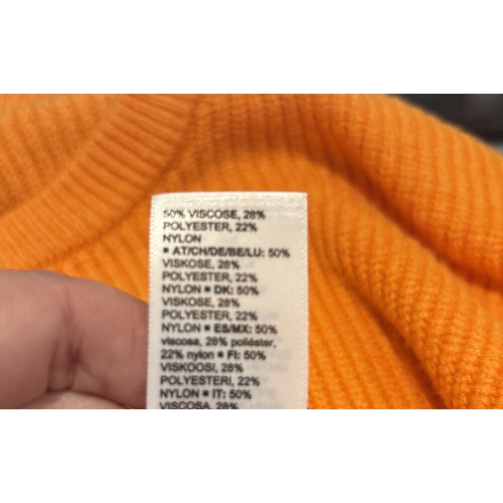 The Drop Alice Crew-Neck Ribbed Pullover Sweater, Apricot Crush, Medium - Picture 6 of 6